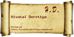 Hivatal Dorottya névjegykártya