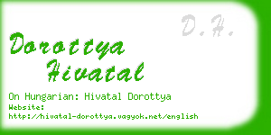 dorottya hivatal business card